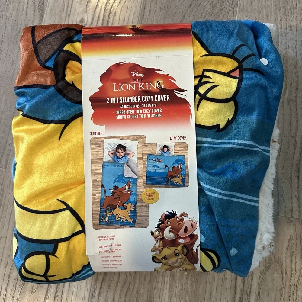 Disney The‎ Lion King 2 In 1 Slumber Cozy Cover 60x50